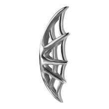 Load image into Gallery viewer, Nickle free cobalt chrome (silver colour internally threaded spider web attachment for the left ear

