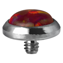 Load image into Gallery viewer, Implant grade titanium dermal anchor with red opal
