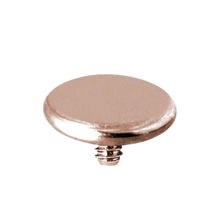 Load image into Gallery viewer, Rose gold titanium plain flat disc dermal attachment 3mm
