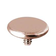 Load image into Gallery viewer, Rose gold titanium plain flat disc dermal attachment 4mm
