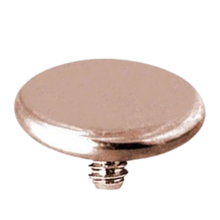 Load image into Gallery viewer, Rose gold titanium plain flat disc dermal attachment 5mm
