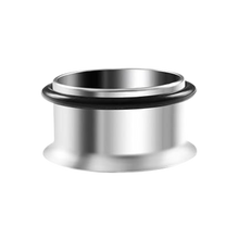 Load image into Gallery viewer, Steel tunnel with a single flare and o-ring rubber on the back. 22mm
