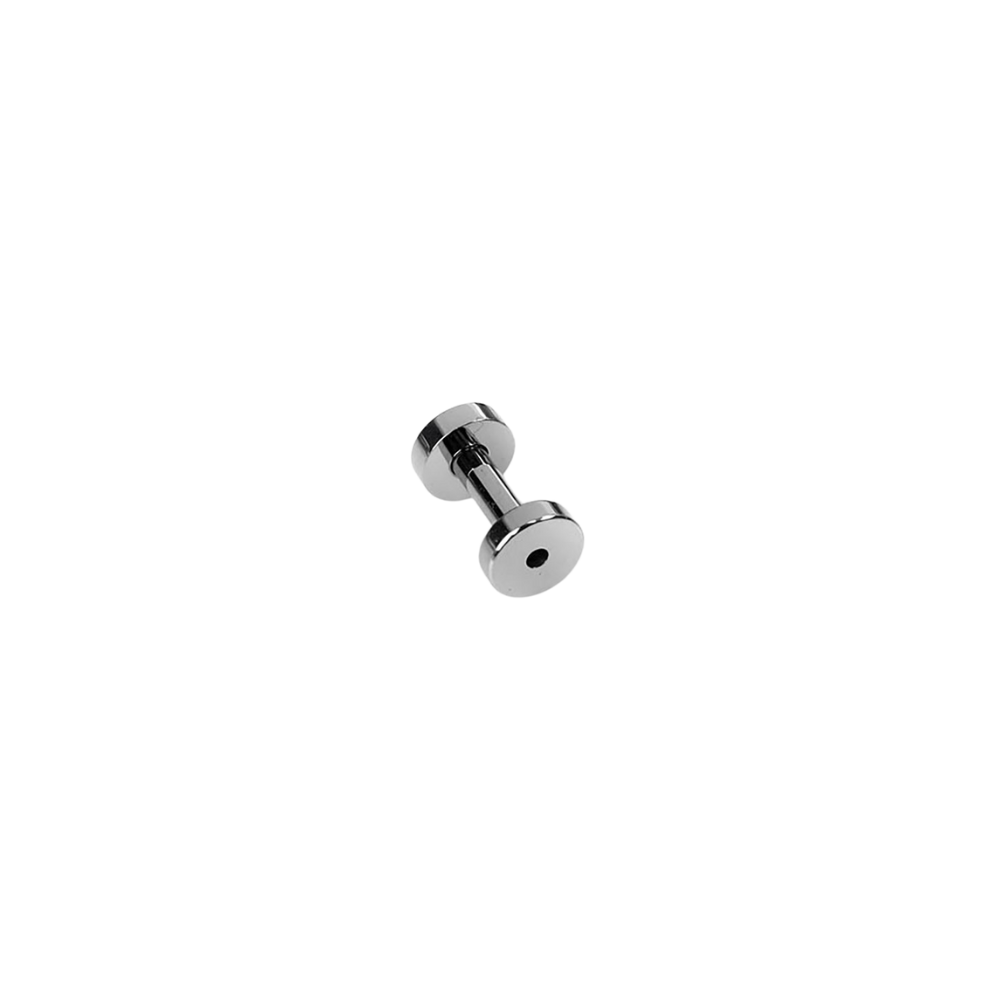 Steel flesh tunnel with a threaded end 1.2mm