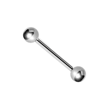 Load image into Gallery viewer, Surgical Steel 316L micro (1.2mm) barbell with two 3mm balls on either end 
