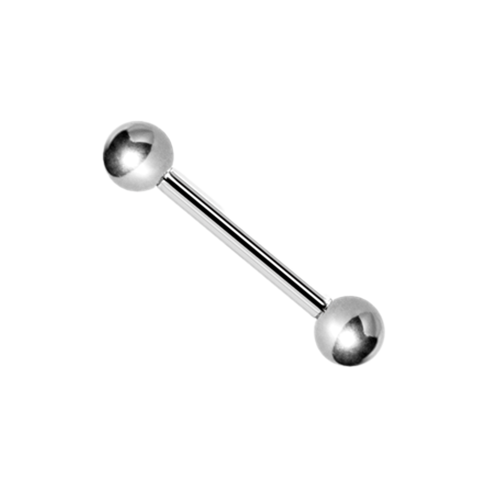 Surgical Steel 316L micro (1.2mm) barbell with two 3mm balls on either end 