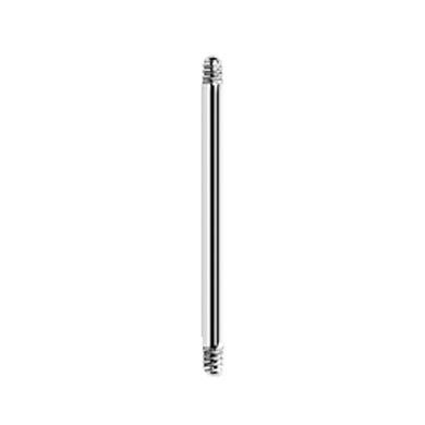 Surgical Steel 316L straight 1.6mm barbell. Comes in multiple lengths. 