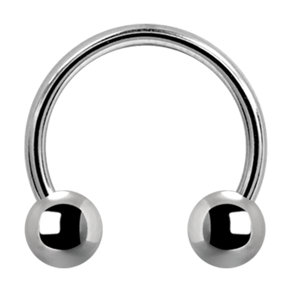 Steel horse-shoe shaped barbell for various piercings