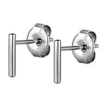 Load image into Gallery viewer, Surgical Steel 316L ear studs with a 13mm long round bar design
