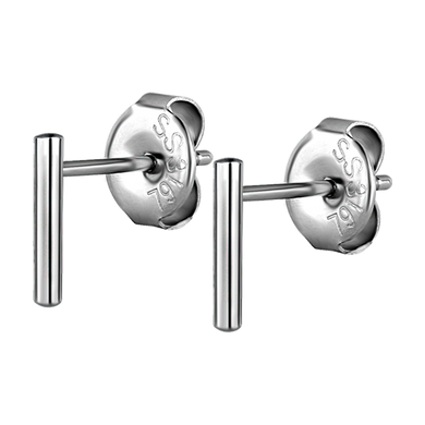 Surgical Steel 316L ear studs with a 13mm long round bar design