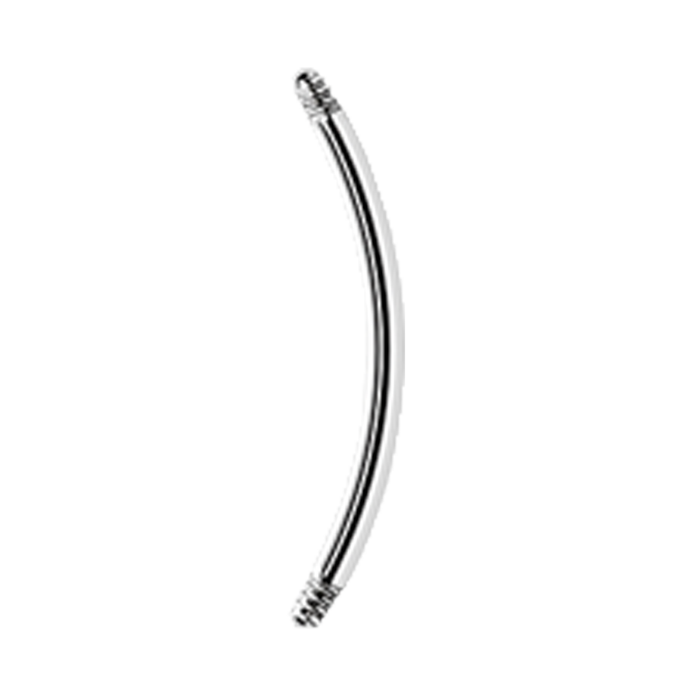 Surgical Steel curved micro barbell pin, with no balls
