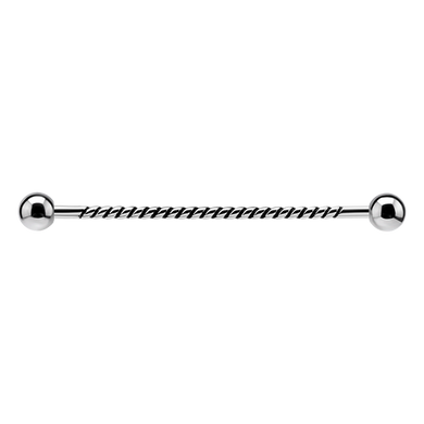 Barbell with twisted rope design