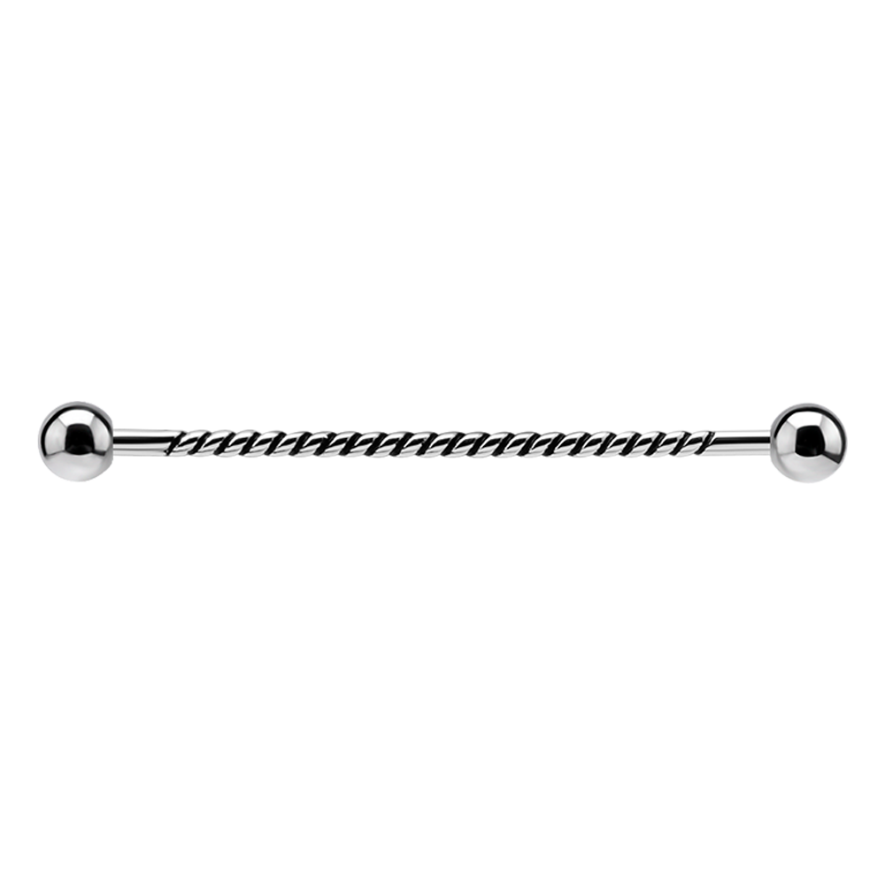 Barbell with twisted rope design