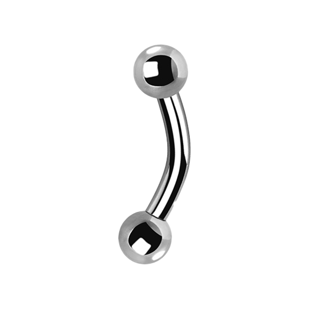 Internally Threaded Curved Micro Barbell