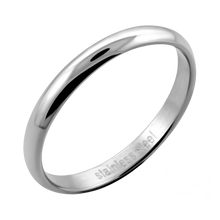 Load image into Gallery viewer, A thin silver stainless steel ring 
