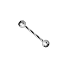 Load image into Gallery viewer, Titanium ASTM F-136 micro (1.2mm) barbell with two 3mm balls on either end 

