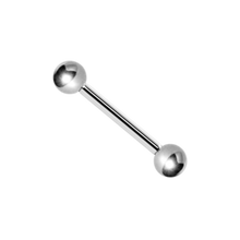 Load image into Gallery viewer, Titanium ASTM F-136 micro (1.2mm) barbell with two 3mm balls on either end 
