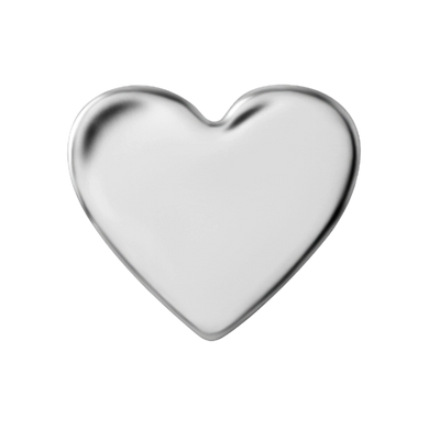 Flat heart internal attachment in plain titanium