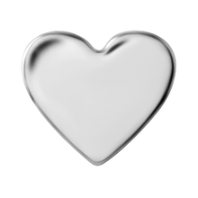 Load image into Gallery viewer, Flat heart internal attachment in plain titanium
