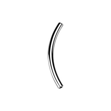 titanium internally threaded curved microbar pin made for two 0.8mm threaded attachments to screw on either side