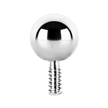 Load image into Gallery viewer, Titanium internally threaded ball attachment made for internally threaded posts with a 0.8mm fitting
