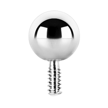 Load image into Gallery viewer, Titanium internally threaded ball attachment made for internally threaded posts with a 0.8mm fitting
