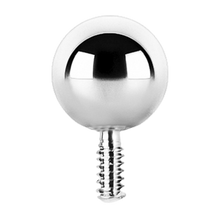 Load image into Gallery viewer, Titanium internally threaded ball attachment made for internally threaded posts with a 0.8mm fitting
