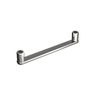 Titanium u-shaped surface barbell with 2 internal threads on either end 