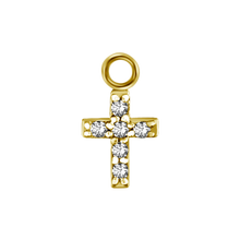 Load image into Gallery viewer, Cross Cubic Zirconia Charm
