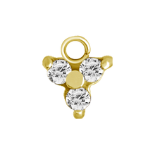 Load image into Gallery viewer, Trinity Charm set with Cubic Zirconia
