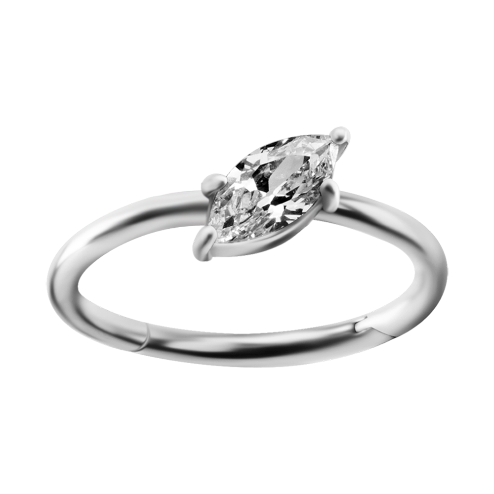 Marquise Cubic Zirconia Conch Ring