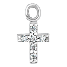 Load image into Gallery viewer, Cross Cubic Zirconia Charm
