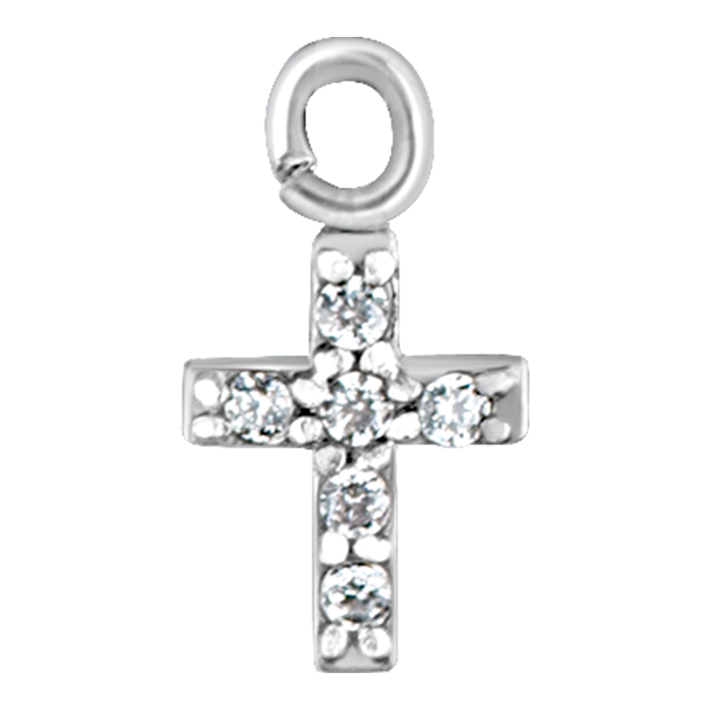 Cross Cubic Zirconia Charm