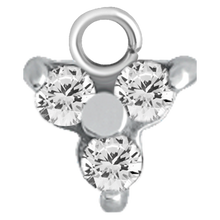 Load image into Gallery viewer, Trinity Charm set with Cubic Zirconia
