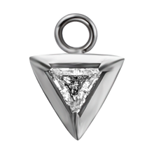 Load image into Gallery viewer, Triangle Charm set with Cubic Zirconia
