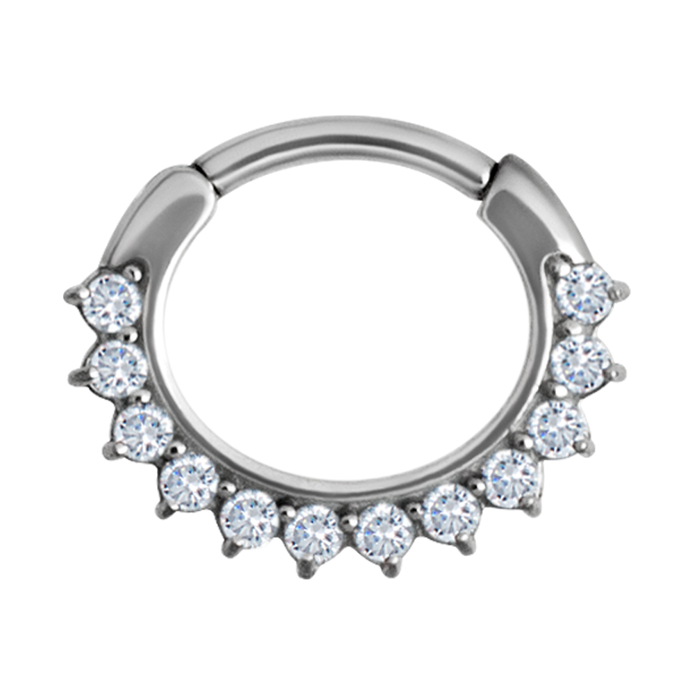 Multi-Stone Curved Clicker – Queen Of Steel