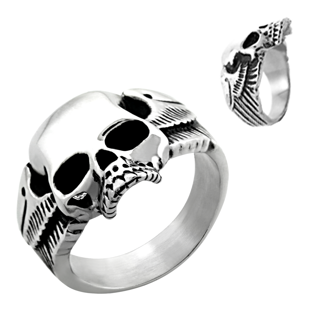 Winged Skull Ring