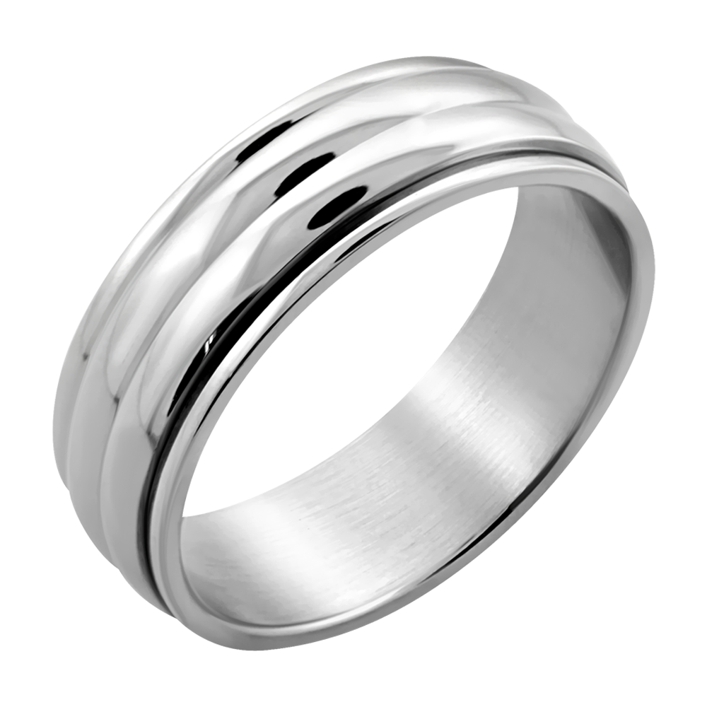 Plain Grooved Spinner Ring