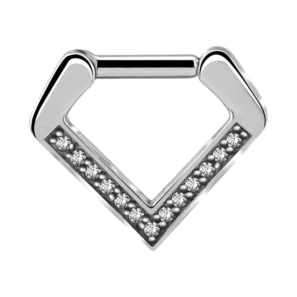 Metallic. Click Jewelled Chevron Clicker – Queen Of Steel