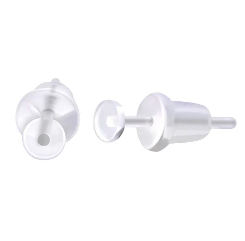Acrylic Ear Stud Retainers with Silcone Butteflies
